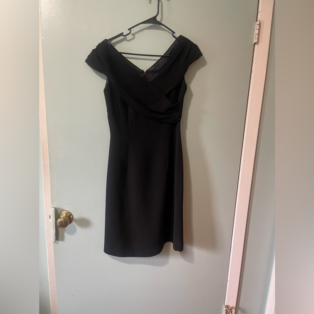 David Warren OFF-SHOULDER CROSS-FRONT SWEATERDRESS - worn once or twice